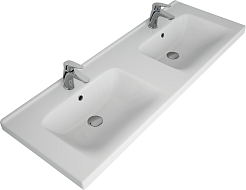 Dreja Мебель для ванной W 125 с зеркальным шкафом подвесная белая – фотография-19